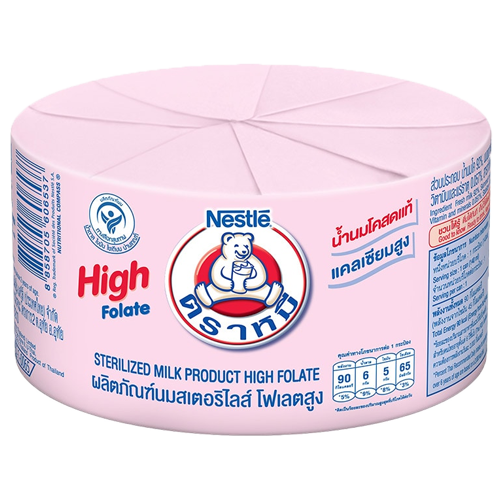 Bear Brand Sterilized High Folate Milk 140ml 1X6X16