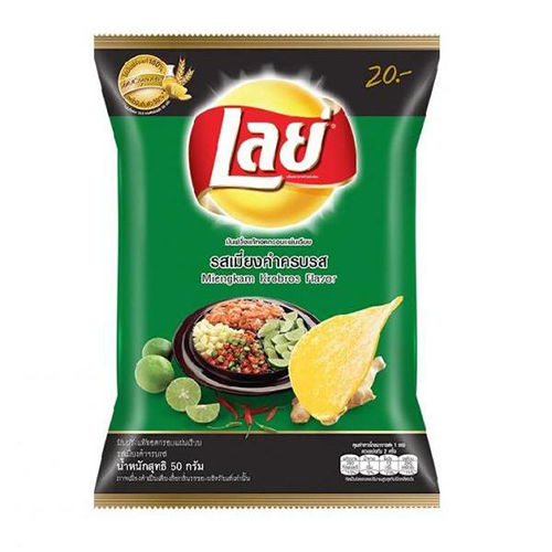 Lay's Flat Potato Chips Mieng Kam Krob Ros Flavor 42g