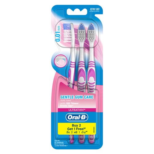 I1 Oral-B Ultrathin Gentle Gum Care 3 Toothbrushes