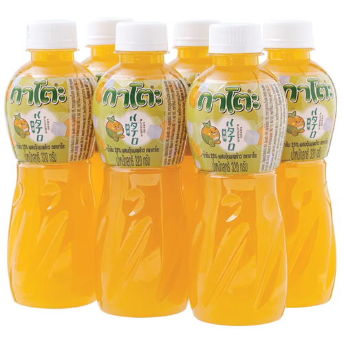 Kato 25percent Orange Juice with Nata De Coco 280ml 1X6