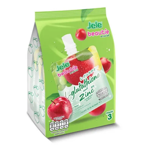 Jele Beautie L-Glutathione and Zinc Apple Flavor 140g 1x3