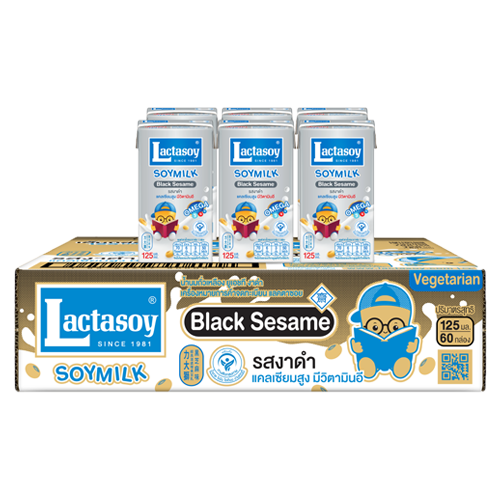 Lactasoy Poy Milk UHT Black Sesame 125ml 1x6x10