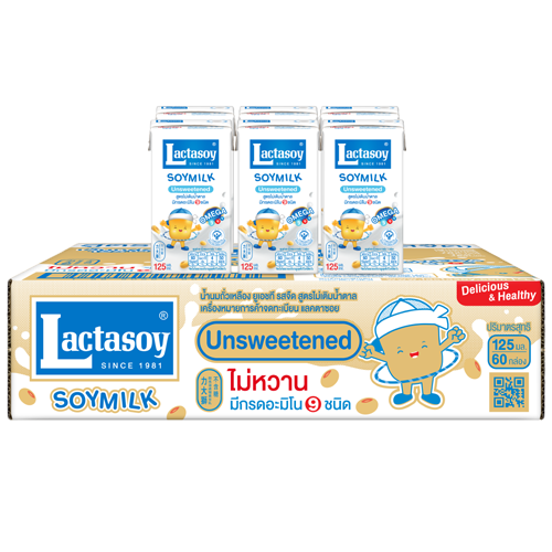 ®Lactasoy Soy Milk UHT Unsweetened Flavored 125ml 1x6x10