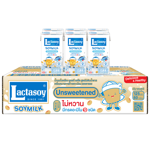 Lactasoy Poy Milk UHT Unsweetened Flavored 125ml 1x6x10