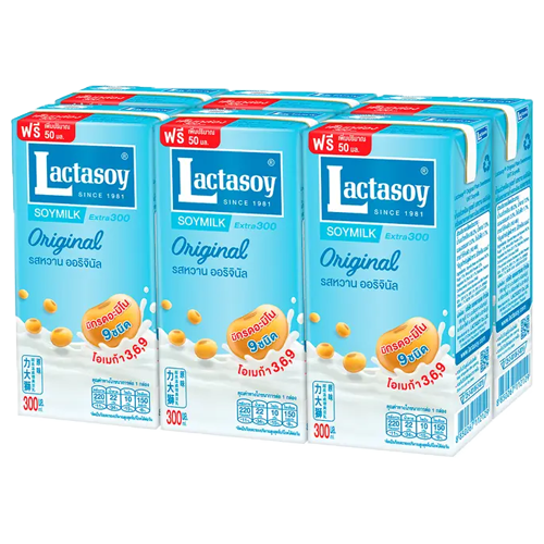 Lactasoy Poy Milk UHT Sweet Flavored 300ml 1x6