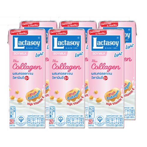 Lactasoy Poy Milk UHT Collagen Fiber 250ml 1x6