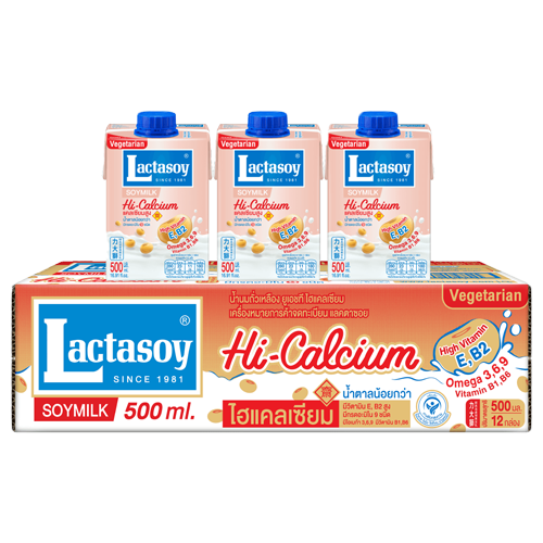 Lactasoy Soy Milk UHT Hi-Calcium 500ml 1x12