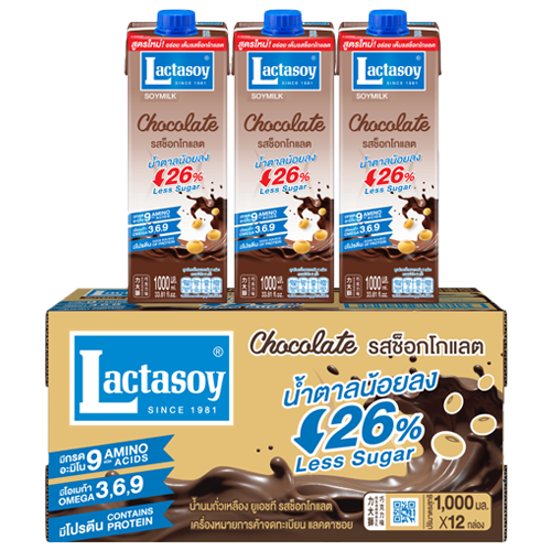 Lactasoy Poy Milk UHT Chocolate Flavored 1000ml 1x12