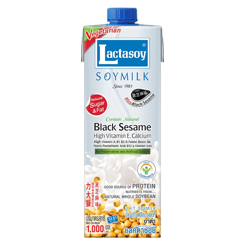 Lactasoy Poy Milk UHT Black Sesame 1000ml