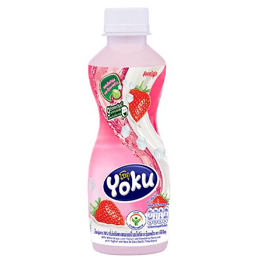 DeeDo Yoku Fruit Juice Strawberry Flavoured with Yoghurt and Nata De Coco 230ml 1x6x8