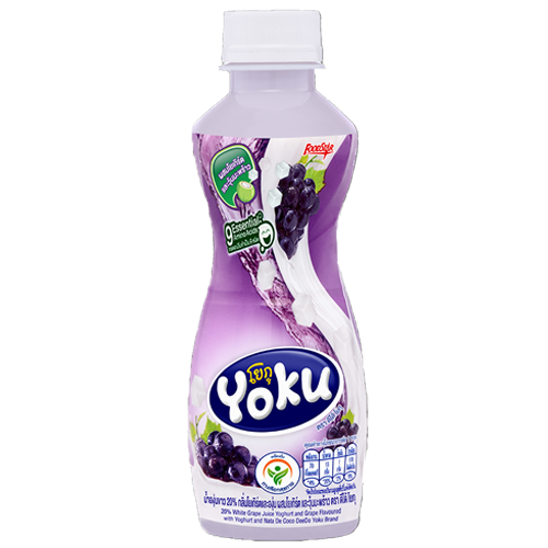 DeeDo Yoku Fruit Juice Grape Flavoured with Yoghurt and Nata De Coco 230ml 1x6x8