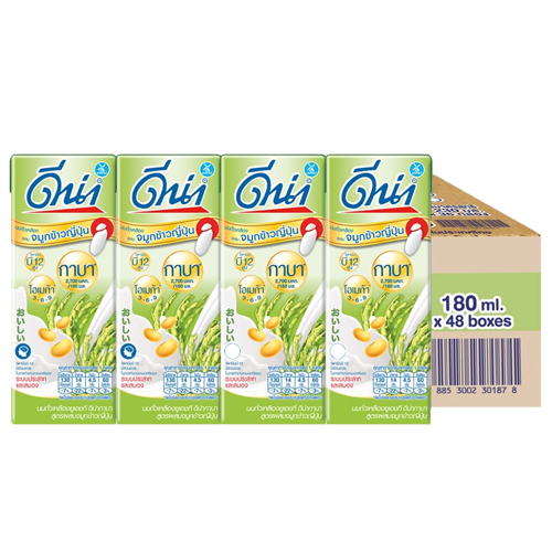 DNA UHT Soy Milk Japanese Rice Germ Low Sugar 180ml 1x4x12