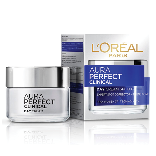 L'Oréal Paris Aura Perfect Clinical Day Cream SPF19 PA+++ Expert Spot Corrector+Evens Tone  50ml