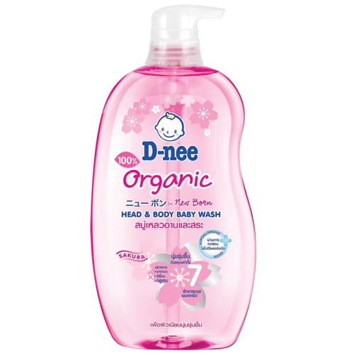 D-Nee Pure Head and Body Baby Wash Pink 800ml