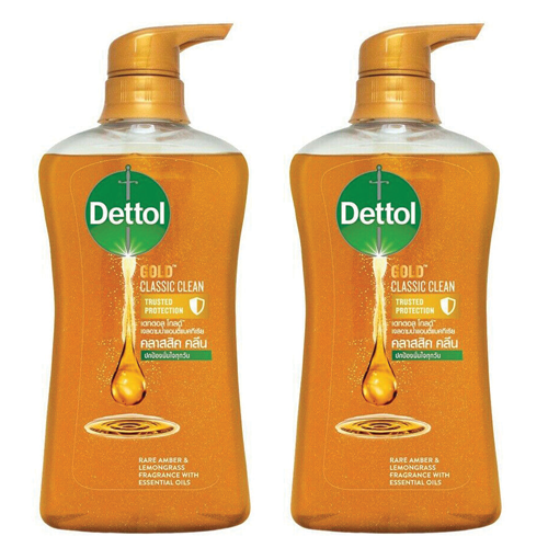 Dettol Shower Gel Gold Antibacterial Classic Formula 500ml 1x2