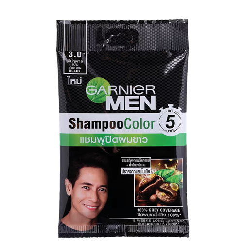 Garnier Men Shampoo Color 3.0 Brown Black 10ml