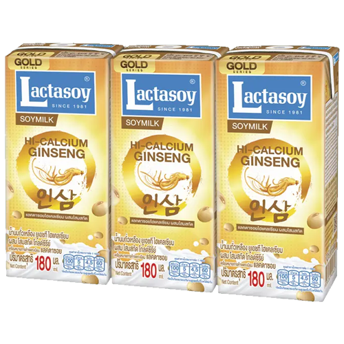 I1 Lactasoy Gold Series Soy Milk UHT Ginseng 180ml 1x4