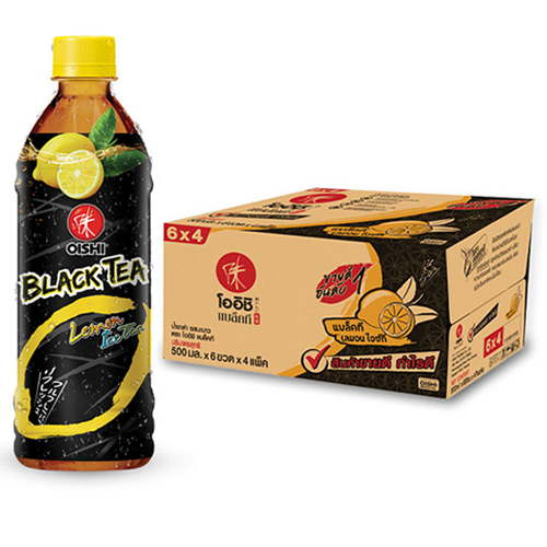 Oishi Black Tea Lemon 500ml 1x24