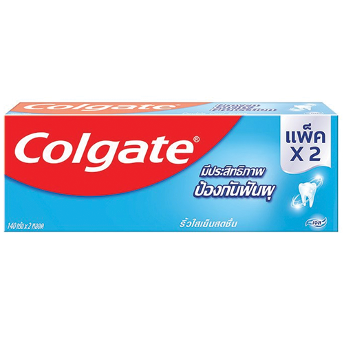 Colgate Toothpaste Proven Cavity Protechtion Double Cool Stripe Pack 2  140g