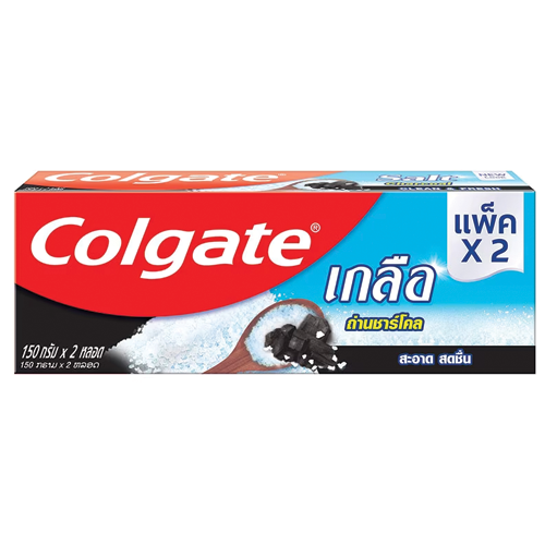 Colgate Toothpaste Salt Charcoal Clean & Fresh Pack X2 150g
