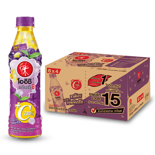 ®Oishi Green Tea Kyoho Grape Flavour 380ml 1x6x4