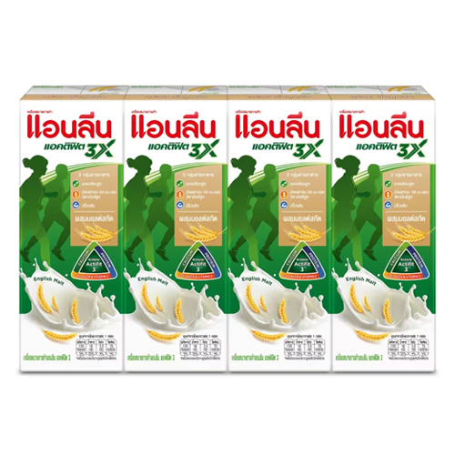 Anlene Actifit 3 UHT Milk English Malt Flavor 180ml 1x4