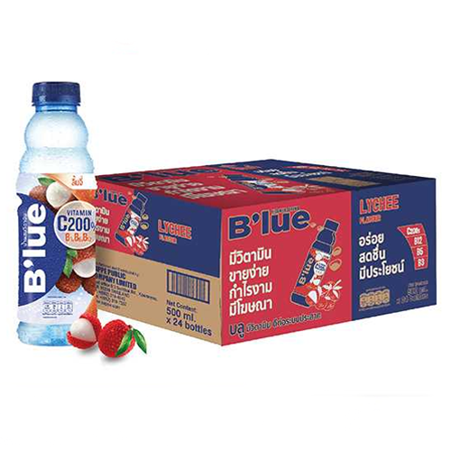 B'lue Vitamin Water Lychee Flavour  500ml 1x6x4