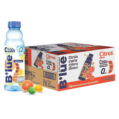 B'lue Vitamin Water Citrus Flavour  500ml 1x6x4
