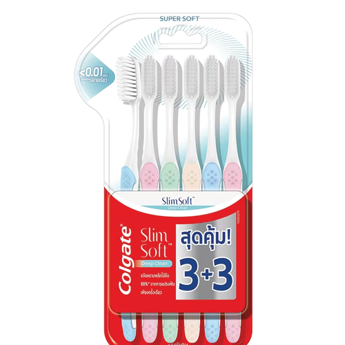 Colgate Toothbrush Slim Soft Deep Clean (Super Soft) 1unit 1x6