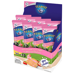 Tea Pot Sweetened Condened Milk Product Strawberry Yoghurt Flavoured 180g 1x8 / (Pack)