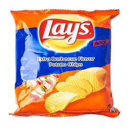 Lay's  Ridged Potato Chips Extra Barbecue Flavor 13g  / (Unit)