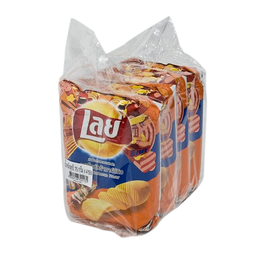 Lays ລົດບາບີຄີວ  42 g 1X6 / (Pack)