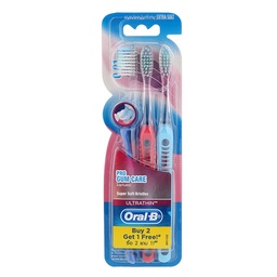 I1 Oral-B Ultra Thin Pro Gum Care 3 Toothbrushes / (Unit)