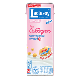 Lactasoy Light Soy Milk UHT Collagen Fiber 250ml / (หน่วย)