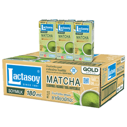 Lactasoy Gold Series Soy Milk UHT Matcha Green Tea 180ml 1x3x12 / (Box)