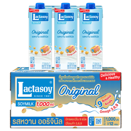 Lactasoy Soy Milk UHT Sweet Flavored 1000ml 1x12 / (Box)