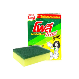 Poly Daily-Brite Scourer Pad with Sponge 6.5 x 8.3cm  / (Unit)