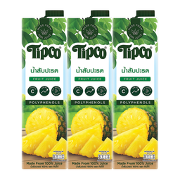 Tipco Pineapple Juice 1000ml 1x3 / (Pack)