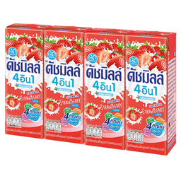 Dutch Mill Strawberry UHT Yoghurt Drink 180ml 1x4 / (Pack)