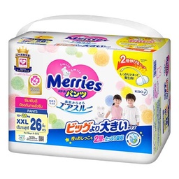 Merries Baby Diaper Pants Size XXL 15-28Kg 26pcs / (Unit)