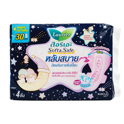 Laurier Soft & Safe Night Wing 4p 30cm / (หน่วย)