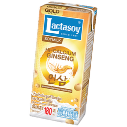 Lactasoy Poy Milk UHT Ginseng Gold Series 180ml / (Unit)