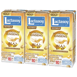 Lactasoy Poy Milk UHT Ginseng Gold Series 180ml 1x4 / (Pack)