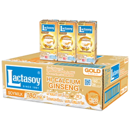 Lactasoy Gold Series Soy Milk UHT Ginseng 180ml 1x4x12 / (Box)